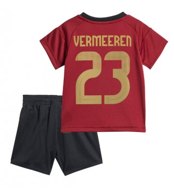 Belgien Arthur Vermeeren #23 Hjemmebanesæt Børn EM 2024 Kort ærmer (+ korte bukser)